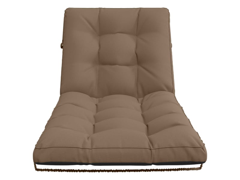  Coussin de transat, coussin pour bain de soleil vianen 100 % polyester taupe 200 x 80 x 8 cm cf56355  - Conforama D