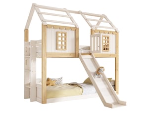 Lit superposé 90x200 cm <strong></strong> <strong>CozyNest</strong> coloris blanc