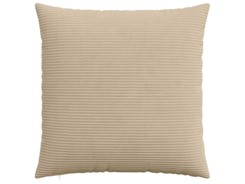 Lot de 6 housses de coussin heerlen taupe 70 x 70 cm velours côtelé cf49748 - Conforama A