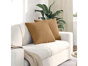 Lot de 2 coussins de canapé, coussins décoratifs marron 50 x 50 cm cf59127