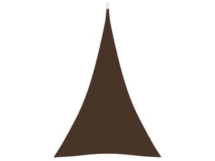 Voile de parasol - voile d'ombrage tissu oxford triangulaire 4x5x5 m marron