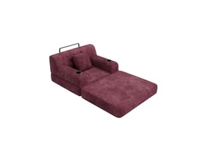 Fauteuil convertible MODFU  Velours côtelé rouge