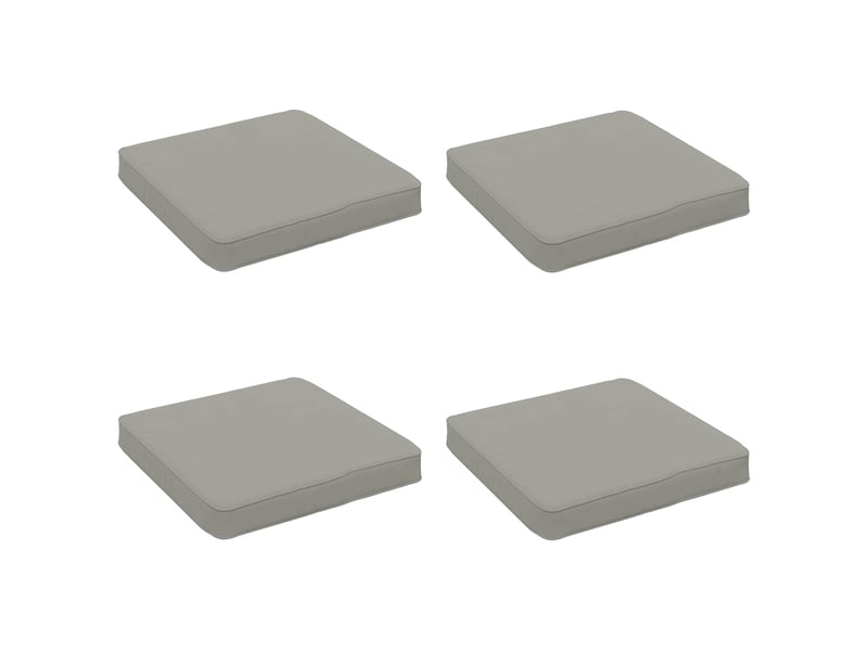 Lot de 4 coussins de siège, coussins d'assise vught 100 % polyester gris cf60722 - Conforama A