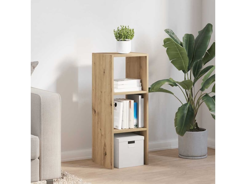  Bibliothèque, meuble de rangement salon empilable chêne artisanal bois d'ingénierie  - Conforama C