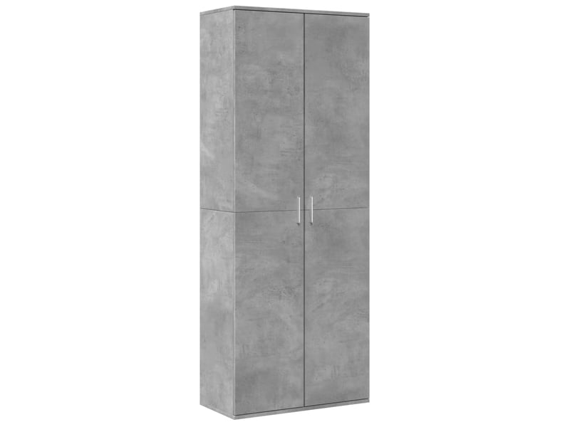  Buffet haut - bahut - meuble de rangement gris béton 70x35x180 cm bois d'ingénierie  - Conforama A