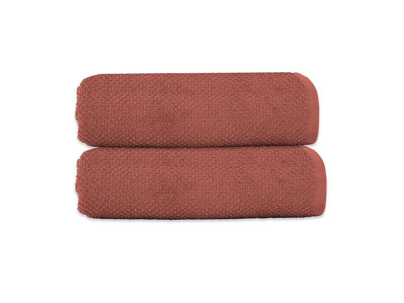  Lot 2 serviettes de bain 70x140 coton éponge  - Conforama A