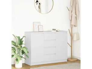 Buffet 2 porte(s) 1 tiroir(s) <strong></strong> <strong></strong> - 100.5 cm coloris blanc