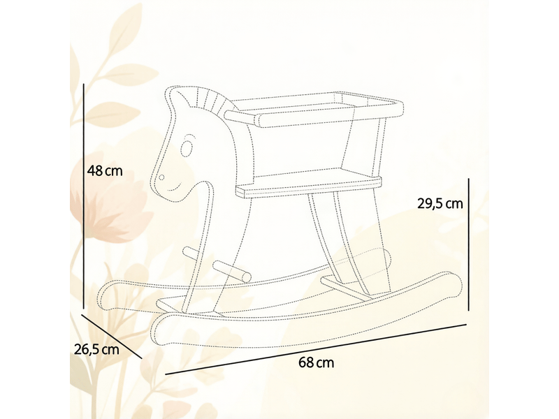 Cheval à bascule en bois pour enfants, jouet d’éveil pour tout-petits - Conforama C