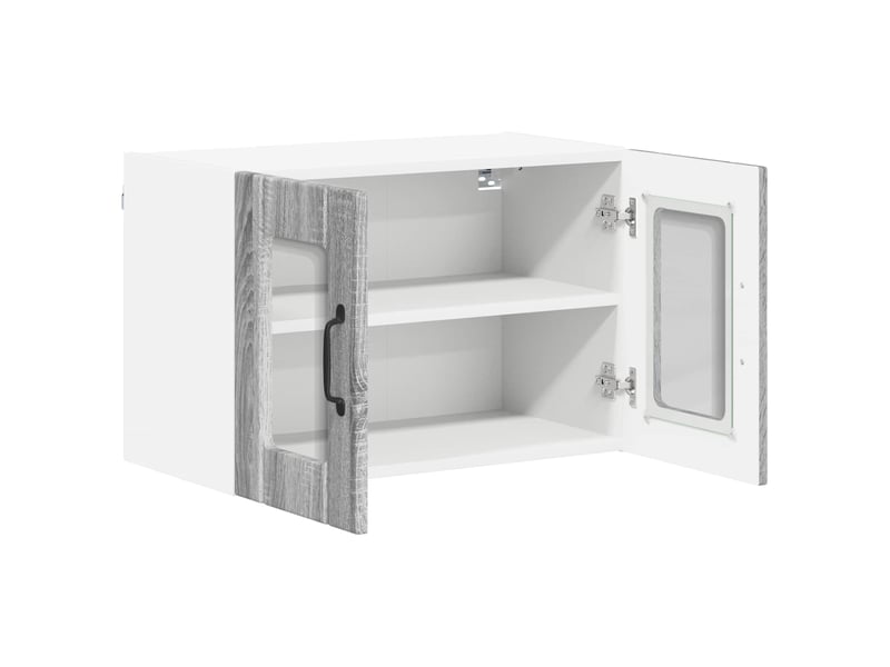  Lot de 2 armoires de rangement cuisine moderne 60 x 31 x 40 cm en bois d'ingénierie gris sonoma 02_0053997  - Conforama C