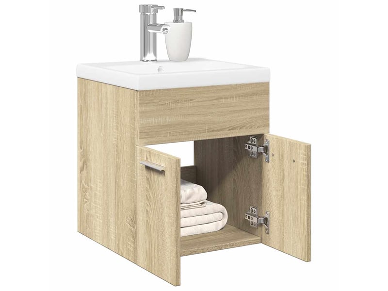 Ensemble de meubles de salle de bain 2 pcs chêne sonoma cf63608 - Conforama B