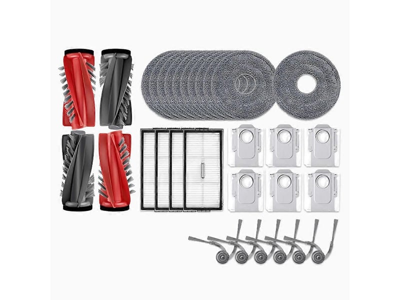  For roborock s9 maxv slim g30 u robot vacuum cleaner main side brush mop cloth hepa filter dust bag spare parts  - Conforama D