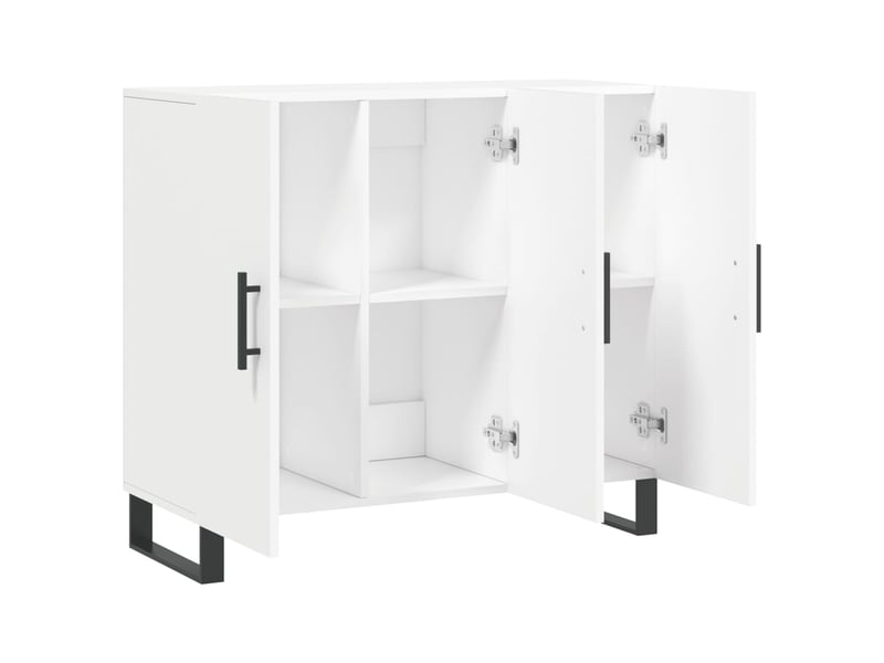  Buffet - bahut - meuble de rangement blanc 90x34x80 cm bois d'ingénierie  - Conforama E