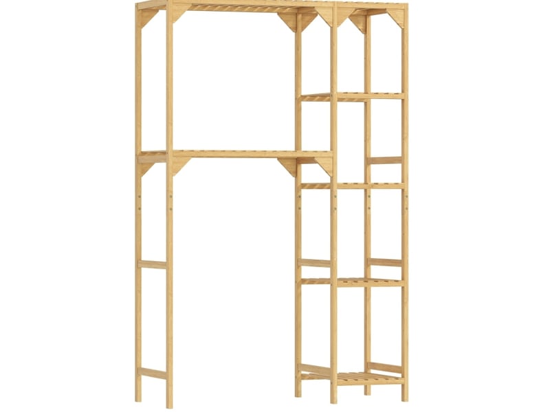  Meuble de rangement pour lave-linge 100x40x157 cm 7 niveaux bois naturel  - Conforama A