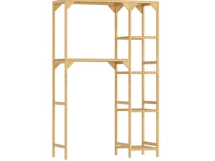 Meuble de rangement pour lave-linge 100x40x157 cm 7 niveaux bois naturel