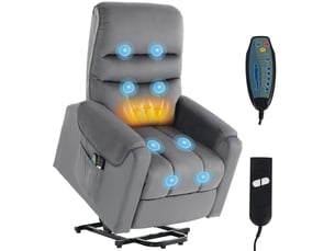 Fauteuil relax électrique PANGIVO Velours gris