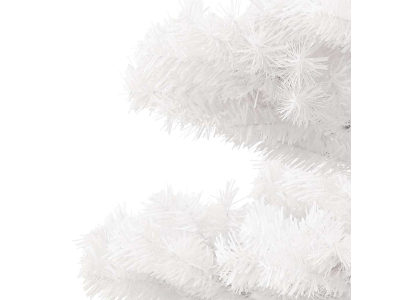  Sapin de noël - arbre de noël hélicoïdal pré-éclairé et support blanc 180cm pvc  - Conforama E