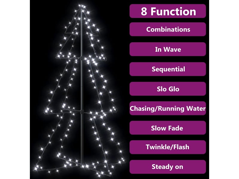  Arbre de noël, sapin de noël cône 160 led d'intérieur-d'extérieur 78x120 cm shl2976  - Conforama D