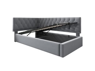 Lit banquette 90x200 cm <strong></strong>  <strong>Gris</strong> coloris gris