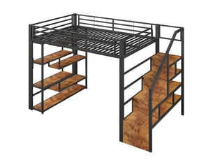 Lit mezzanine 140x200 cm <strong></strong> <strong></strong> coloris noir