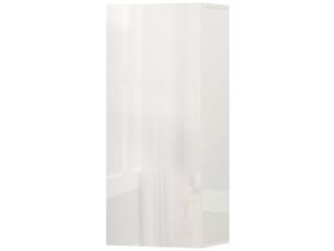 Meuble mural de salle de bain, étagère réglable en verre trempé, porte sans poignée, moderne, 30x23,4x71,2cm, blanc