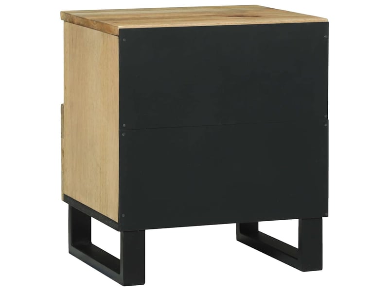  Table de chevet - cabinet de chevet - table de nuit 2 pc naturel 40 x 33 x 46 cm bois d'ingénierie  - Conforama E