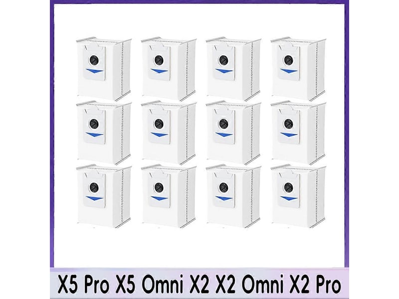  12 pcs dust bags for ecovacs deebot x5 prox5 omni x2x2 omnix2 pro sweeper accessories replacement trash bags  - Conforama B