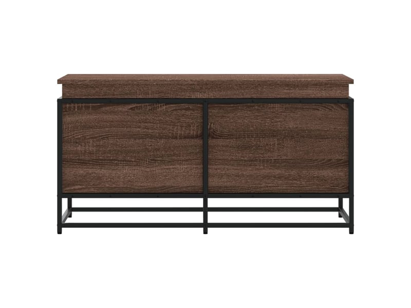  Boîte de rangement, coffre de rangement avec couvercle chêne marron bois ingénierie shl413  - Conforama D