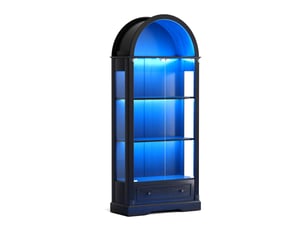Vitrine coloris noir TCQPZ - 80 cmx180 cm
