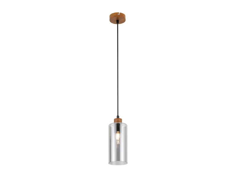  Italux naster suspension mince en bois noir  - Conforama A