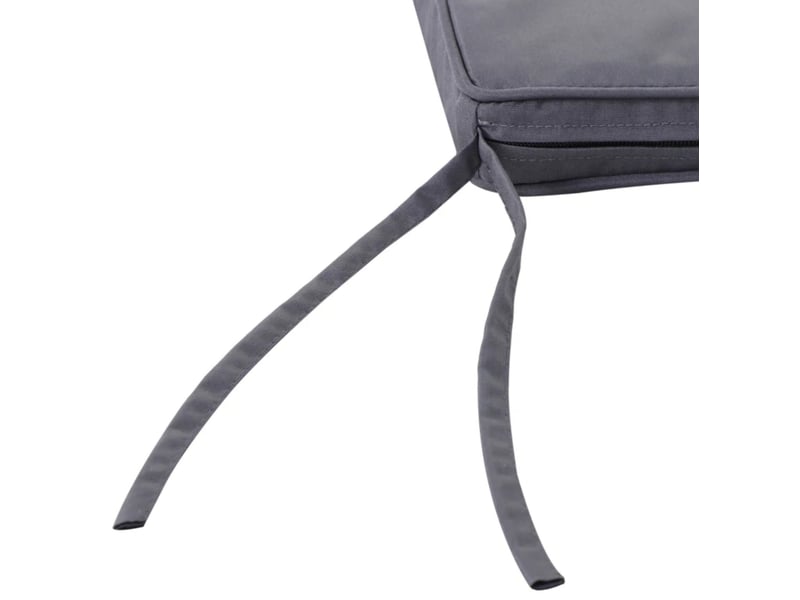 Lot de 2 coussins de chaise extérieur 45 x 45 cm – gris foncé – liens de fixation amovibles  - Conforama E