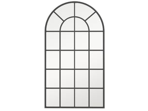 Miroir mural 110x62 cm cadre en métal noir