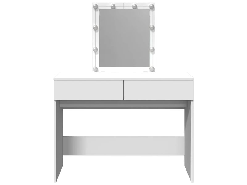  Coiffeuse, table de maquillage avec led blanc 100x40x130 cm  - Conforama E