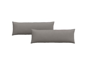 Lot de 2 coussins de canapé, coussins décoratifs tissu taupe 120 x 40 cm cf58950