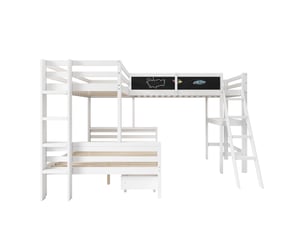 Lit superposé 90x200 cm <strong>RAUMIO</strong>  <strong></strong> coloris blanc