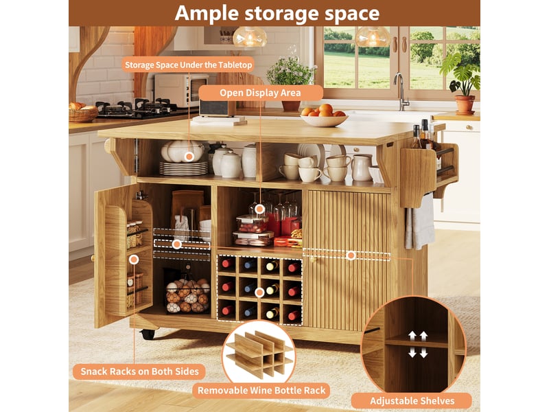  Desserte de cuisine, 142,5x80x95 cm, bicolore, poids 50 kg cao-N620CC260519N-conf-NEW - Conforama R