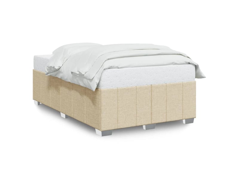  Lit double- lit adulte -  cadre de lit sans matelas crème 120x190 cm tissu  - Conforama A