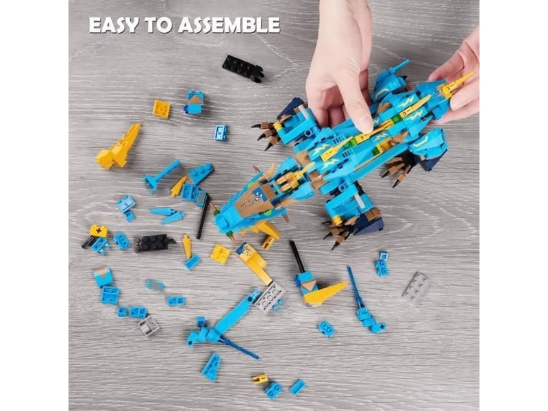  Jeu de construction dinosaure electrique 515 pieces dragon aquatique avec commande a distance et rotation 360  - Conforama C