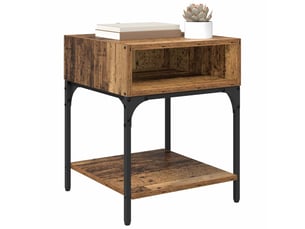 Table de chevet - cabinet de chevet - table de nuit 2 pc bois ancien 40 x 40 x 50 cm