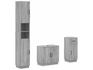 Ensemble de meuble de salle de bain 3 pièces hoorn sonoma gris cf63490