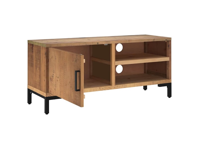  Meuble tv - banc tv - meuble de rangement marron 90x30x40 cm bois de pin massif  - Conforama D