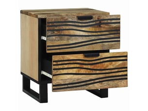 Table de chevet étroite, table de nuit naturel 40 x 33 x 46 cm bois d'ingénierie shl5111