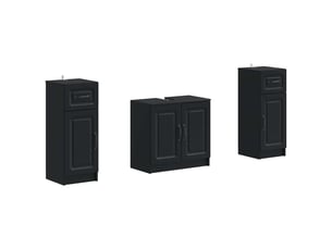 Ensemble de meuble de salle de bain 3 pièces utrecht noir cf63523
