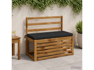 Coussin de banc, coussin d'assise, coussin de canapé soest 100 % polyester noir 80 x 40 x 5 cm cf53448