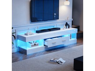 Meuble tv coloris blanc 152 cm   