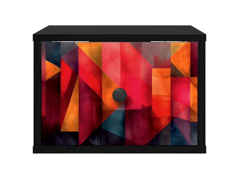 Table de chevet - cabinet de chevet - table de nuit mural heesch 2 pc chêne noir 36 x 33 x 25 cm - Conforama D