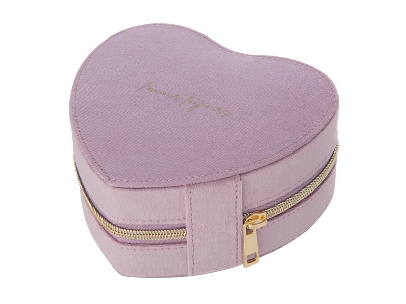  Boîte à bijoux cœur oto 15cm lilas  - Conforama A