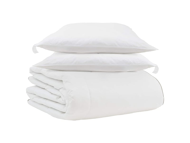  Duvet d'hiver avec oreiller 3 pièces - couette blanc plume de canard  - Conforama A