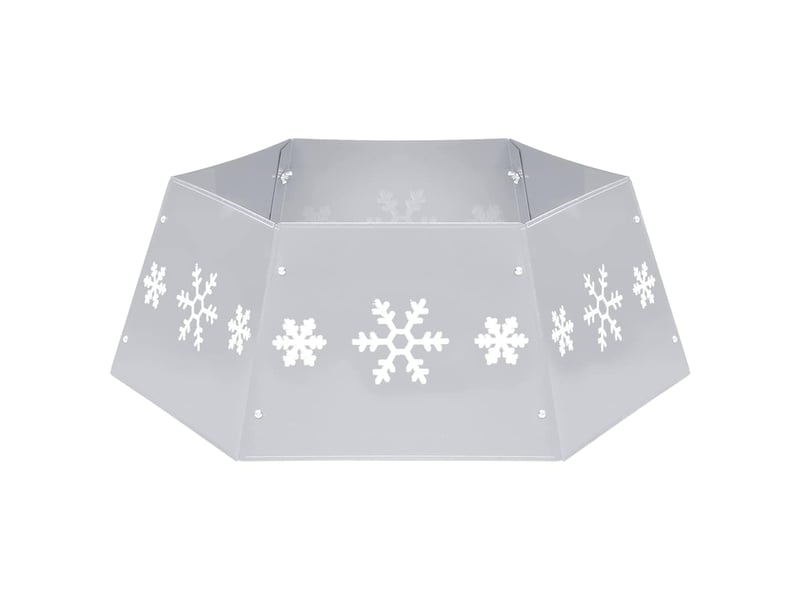  Jupe de sapin de noël argenté et blanc ø68x25 cm  - Conforama A