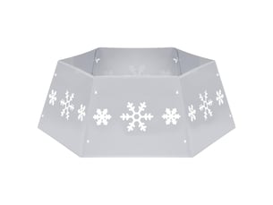 Jupe de sapin de noël argenté et blanc ø68x25 cm
