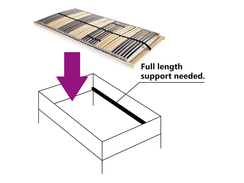 Lit simple- lit adulte -  sommier à lattes sans matelas avec 42 lattes 7 zones 100x200 cm  - Conforama B